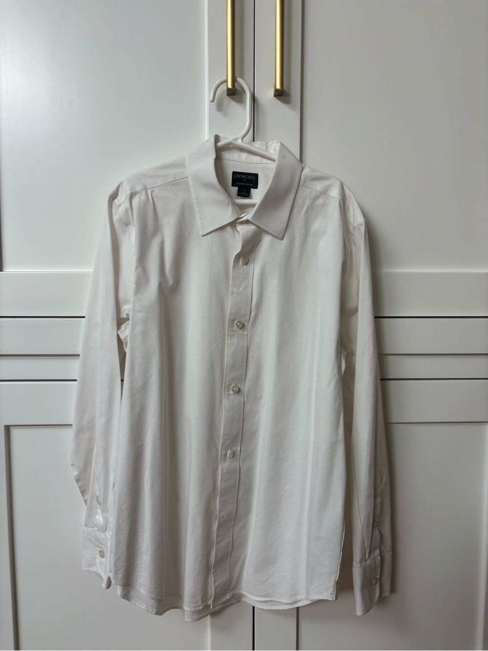 Boys Crewcuts Classic White Button-Up Shirt